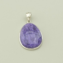 картинка Кулон Чароит 34х22мм (Серебро(925)) от магазина Wolves