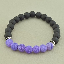 картинка Браслет 'SUNSTONES' Шунгит Агат 18 см от магазина Wolves