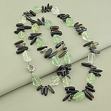 картинка Бусы 'SUNSTONES' Кварц Агат Чешский хрусталь 84 см от магазина Wolves