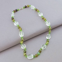 картинка Бусы 'SUNSTONES' Горный хрусталь Гранат Чешский хрусталь 53 см от магазина Wolves