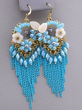 картинка Серьги Перламутр Чешский хрусталь от магазина Wolves