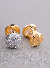 картинка Серьги 'XUPING' Фианит (позолота-родий) от магазина Wolves