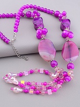 картинка Бусы Агат Чешский хрусталь 60 см от магазина Wolves