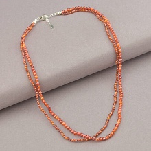 картинка Бусы красные из циркона и серебра (925) от магазина Wolves