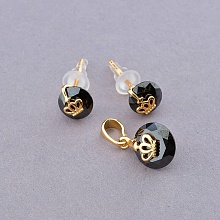 картинка Серьги+Кулон 'XUPING' Фианит  (позолота 18к) от магазина Wolves