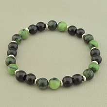 картинка Браслет 'SUNSTONES' Агат Цоизит 20 см от магазина Wolves