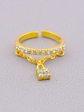 картинка Кольцо 'FJ' Сrystal Бижутерный сплав от магазина Wolves