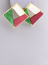 картинка Серьги Эмаль Эмаль 'FJ' от магазина Wolves