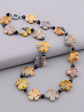 картинка Бусы Яшма Чешский хрусталь 49 см от магазина Wolves