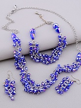 картинка Бусы+Браслет+Серьги Чешский хрусталь 57 см от магазина Wolves