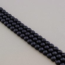 картинка Нитка Шунгит 38 см 8 мм (Без замка) от магазина Wolves