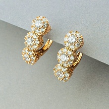 картинка Серьги 'XUPING' Фианит (позолота 18к (розовая)) от магазина Wolves