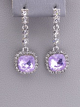 картинка Серьги 'Juleeze' Фианит (родий) от магазина Wolves