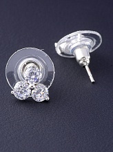 картинка Серьги Фианит 'Saiya' (родий) от магазина Wolves