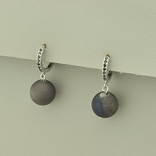 картинка Серьги 'SUNSTONES' Агат  (родий) от магазина Wolves