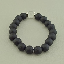 картинка Браслет 'SUNSTONES' Шунгит Горный хрусталь 18 см от магазина Wolves