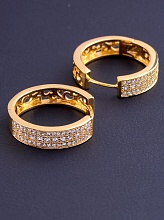 картинка Серьги 'Pataya' Фианит (позолота 18к) от магазина Wolves