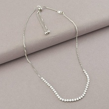 картинка Подвеска 'Saiya' Фианит 42 см (родий) от магазина Wolves