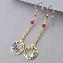 картинка Серьги 'XUPING' Эмаль  (позолота 18к) от магазина Wolves