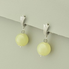 картинка Серьги 'SUNSTONES' Оникс  (родий) от магазина Wolves