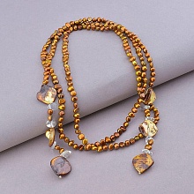 картинка Бусы Жемчуг Перламутр Горный хрусталь 120 см от магазина Wolves