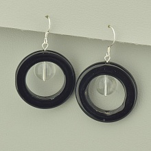 картинка Серьги 'SUNSTONES' Агат Горный хрусталь от магазина Wolves