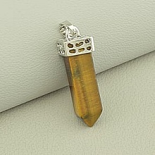 картинка Кулон Тигровый глаз 37x10мм от магазина Wolves