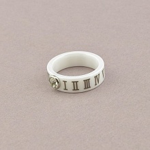 картинка Кольцо Керамика Фианит (родий) от магазина Wolves