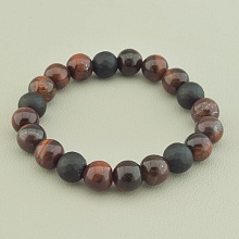 картинка Браслет 'SUNSTONES' Бычий глаз Шунгит 17 см от магазина Wolves