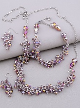 картинка Бусы+Браслет+Серьги Чешский хрусталь 57 см от магазина Wolves