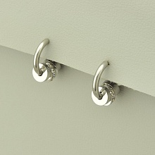 картинка Серьги 'Stainless Steel' Фианит (родий) от магазина Wolves