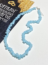 картинка Бусы Аквамарин на карабине от магазина Wolves