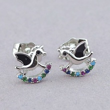 картинка Серьги 'XUPING' Фианит (родий) от магазина Wolves