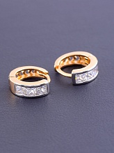 картинка Серьги 'XUPING' Фианит  (позолота-родий) от магазина Wolves