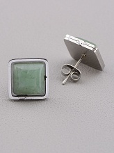 картинка Серьги Нефрит 15x10мм от магазина Wolves