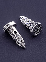 картинка Вставка Фианит 16х7 (родий) от магазина Wolves