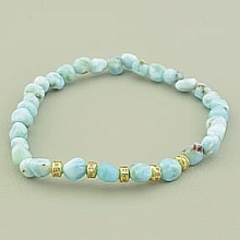 картинка Браслет 'SUNSTONES' Ларимар 17 см от магазина Wolves