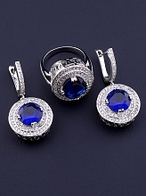 картинка Комплект Фианит (родий) от магазина Wolves