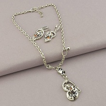 картинка Подвеска+Серьги 'Abella' Фианит 40 см от магазина Wolves