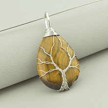 картинка Кулон Тигровый глаз 35x25мм от магазина Wolves