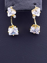 картинка Серьги 'Unfading Love' Фианит Позолота (18к) от магазина Wolves