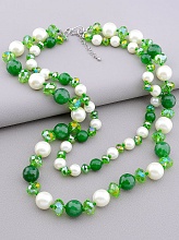 картинка Бусы Агат Майорка Чешский хрусталь 50 см от магазина Wolves