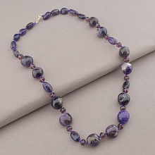 картинка Бусы 'SUNSTONES' Аметист Серебро(925) 56 см от магазина Wolves