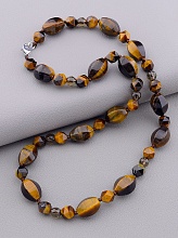 картинка Бусы 'SUNSTONES' Тигровый глаз Раухтопаз 48 см от магазина Wolves