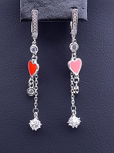 картинка Серьги 'XUPING' Фианит  (родий) от магазина Wolves