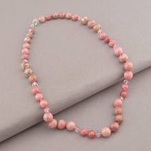 картинка Бусы 'SUNSTONES' Родонит Серебро(925) 48 см от магазина Wolves