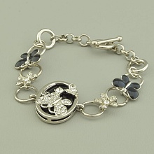 картинка Браслет 'Abella' Фианит Эмаль 19 см от магазина Wolves