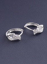 картинка Серьги 'XUPING' Фианит (родий) от магазина Wolves