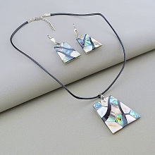 картинка Подвеска+Серьги Галиотис Перламутр 46 см от магазина Wolves