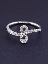 картинка Кольцо 'XUPING' Фианит  (родий) от магазина Wolves